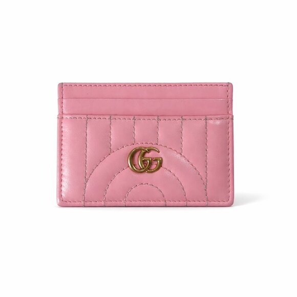 Gucci Handbags - Authentic Gucci GG Marmont Card Holder in Peach Calf Leather